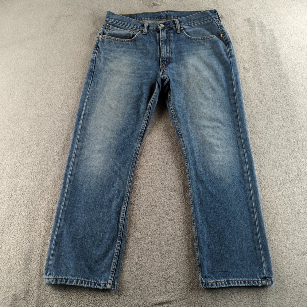 Levis 569 Jeans Mens 34x30 Blue Light Wash Relaxed Wide Baggy Skater Denim Faded